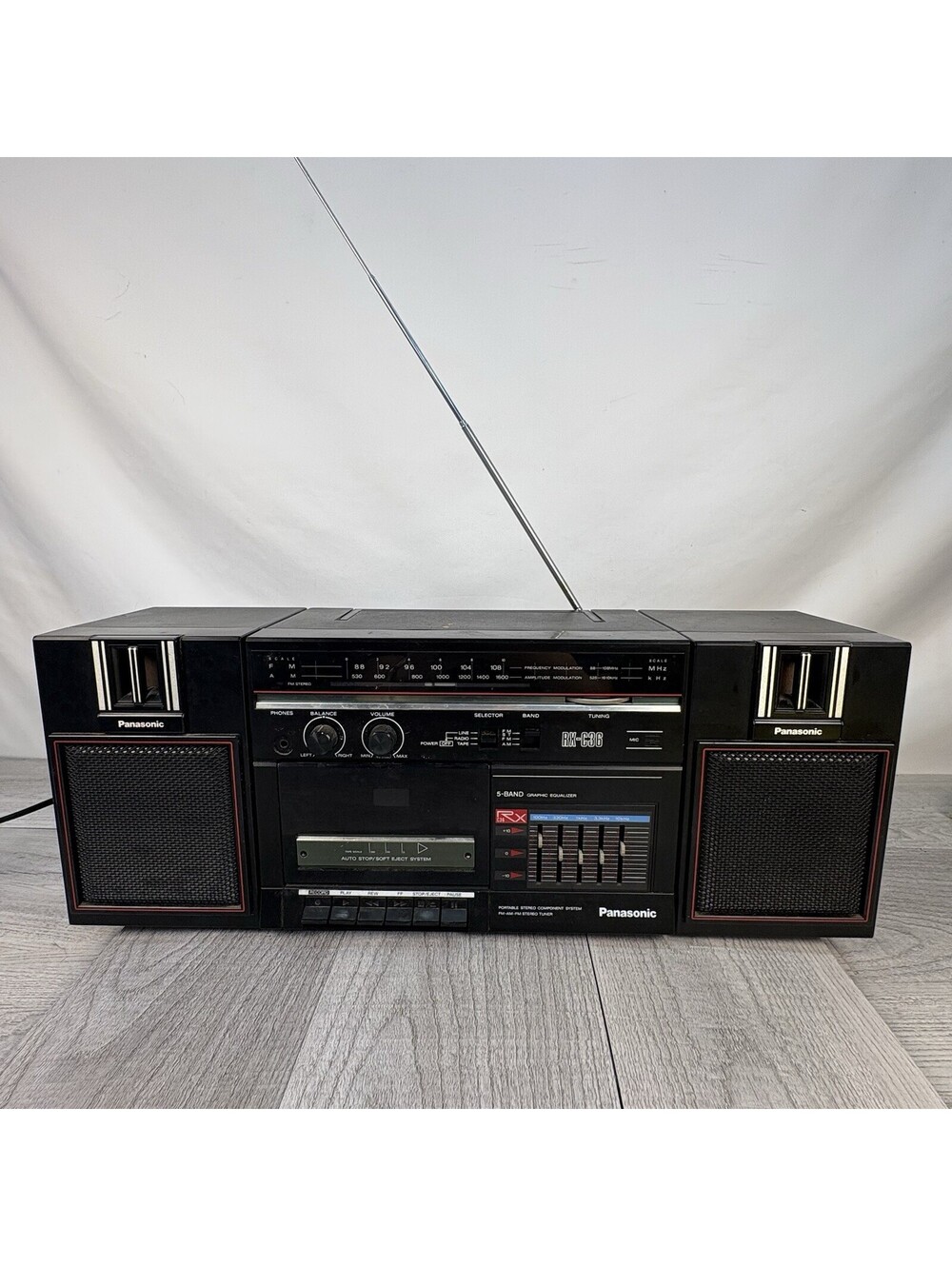 Vintage Panasonic RX-C36 Boombox Stereo - AM/FM Radio & EQ